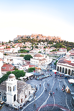 Monastiraki Square and Acropolis Athens, Greece