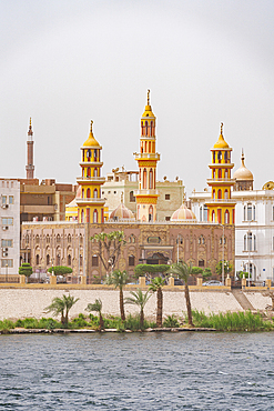 Mosque overlooking the Nile River, Egypt