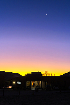 Remote lodge at sunset, El Penon, Catamarca, Puna, Argentina