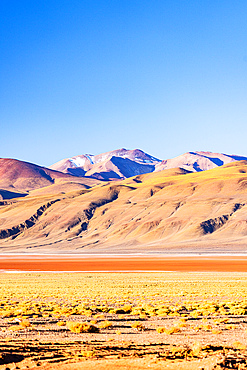 Colorful highland landscape at Salar de Pocitos, Puna de Atacama, Argentina