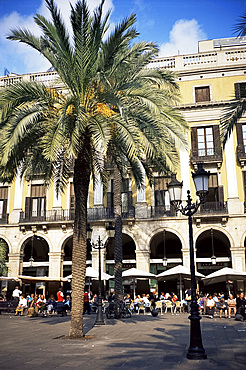 Placa Reial, Barcelona, Catalonia, Spain, Europe