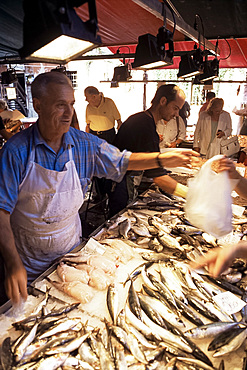 Fish market, Venice, Veneto, Italy, Europe