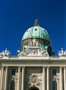 Dome of the Michaelertract, Hofburg Complex, UNESCO World Heritage Site, Vienna, Austria, Europe