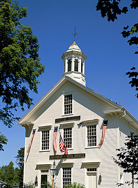 Colonial style building, Castine Historical Society, Castine, Maine, New England, United States of America, North America