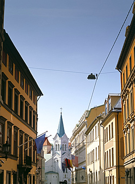 St. Saviour's church in the Old Town, Riga, Latvia, Baltic States, Europe