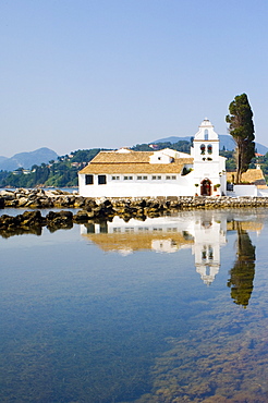 Vlaherna Monastery near Cofu Town, Corfu, Ionian Islands, Greek Islands, Greece, Europe