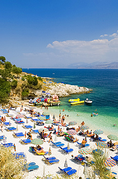 Kalamiones Beach near Kassiopi, northeast coast, Corfu, Ionian Islands, Greek Islands, Greece, Europe