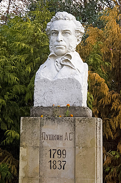 A statue of Pushkin in Sochi, Russia, Europe