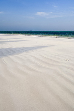 Fine white sand on Matemwe Beach, Zanzibar, Tanzania, East Africa, Africa