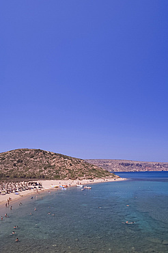 A view of the beach at Vai in Eastern Crete, Greek Islands, Greece, Europe