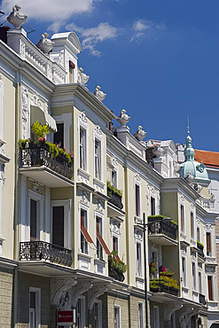 Restored buildings in the old town of Belgrade, Serbia, Europe