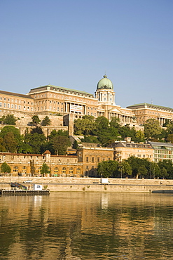 An early morning view of The Danube River and Castle Hill, Budapest, Hungary, Europe