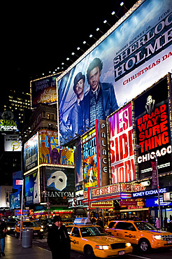 Neon billboards in Times Square, New York City, New York State, United States of America, North America