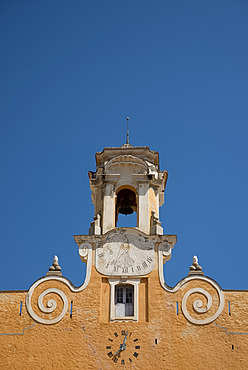 An old bell tower in the Terra Nova section of Bastia in northern Corsica, France, Europe