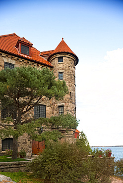 Singer Castle on Dark Island on the St. Lawrence River, New York State, United States of America, North America