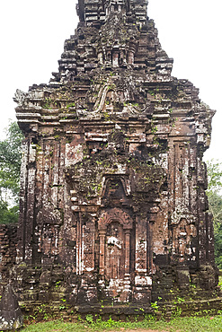 Stone carvings on monument B4 one of the Cham Temple ruins at the My Son Sanctuary, UNESCO World Heritage Site, Quang Nam Province, Vietnam, Indochina, Southeast Asia, Asia