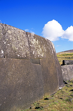 Advanced platform masonry, Ahu Vinapu, Easter Island, Chile, Pacific