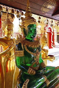 Statues of the Buddha, Wat Phra That Doi Suthep, Doi Suthep, Chiang Mai, northern Thailand, Asia