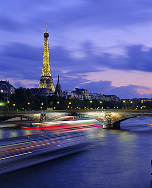 Eiffel Tower and the Seine River, Paris, France, Europe