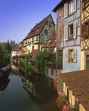 Colourful house fronts, Colmar, Haut-Rhin, France, Europe