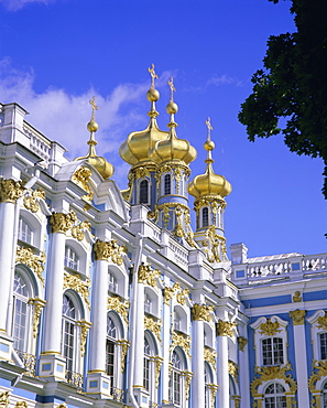 Baroque St. Catherine Palace, Pushkin, near St. Petersburg, Russia, Europe