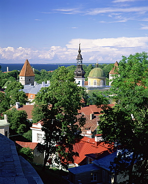 City view from Toompea, Tallinn, Estonia, Baltic States, Europe