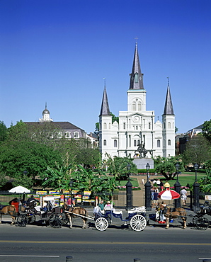 St. Louis Christian cathedral in Jackson Square, French Quarter, New Orleans, Louisiana, United States of America, North America