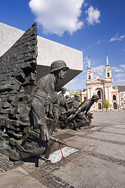 Monument to the Warsaw Uprising (Pomnik Powstania Warszawskiego), unveiled in 1989 on the 45th anniversary of the uprising, Warsaw, Poland, Europe