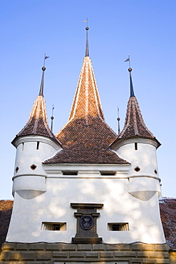 The Ecaterina's Gate (Upper Gate) on the Old City Wall, erected in 1559, Brasov, Transylvania, Romania, Europe