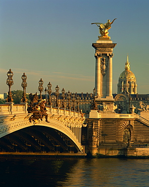 The Pont Alexandre III before the Grand Palais and the Petit Palais, Paris, France, Europe