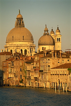 The church of Santa Maria della Salute, seen across the Grand Canal, from the Academia Bridge, Venice, UNESCO World Heritage Site, Veneto, Italy, Europe