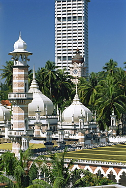 The Masjid Jamek (Friday Mosque) built in 1909 near Merdeka Square in the city of Kuala Lumpur, Malaysia, Southeast Asia, Asia