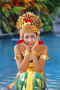 Portrait of a Legong Dancer, Bali, Indonesia