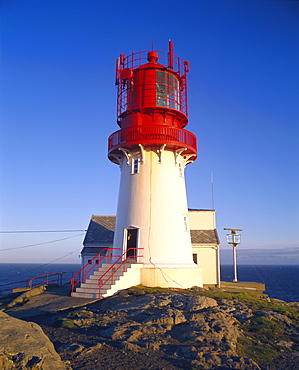 Lindesnes Fyr Lighthouse, southernmost point of Norway, south coast, Norway, Scandinavia, Europe