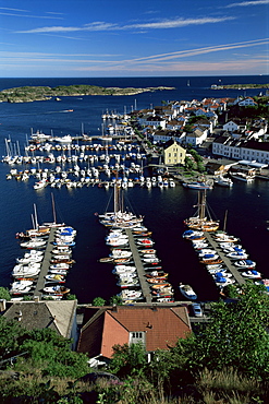 Risor, the White Town on the Skagerrak, south coast, Norway, Scandinavia, Europe