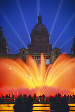 Grand Fountain and National Museum, Barcelona, Spain