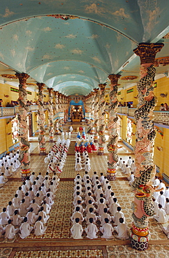 Cao Dai Mid-day Mass, The Cao Dai Temple, Tay Ninh (near Saigon), Vietnam