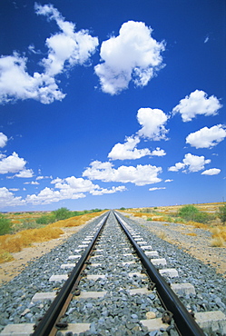 Railway tracks near Mariental, Namibia, Africa