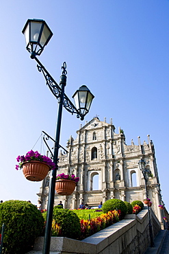 Facade of St. Paul's Cathedral, Macau, China, Asia