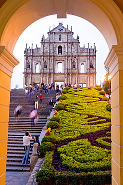 Facade of St. Paul's Cathedral, Macau, China, Asia