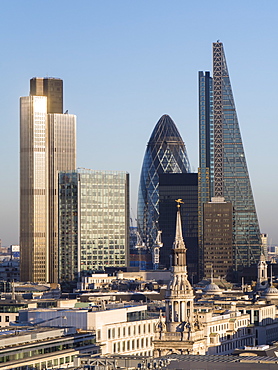 City skyline from St. Pauls, London, England, United Kingdom, Europe 