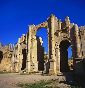 Jerash South Gate in Jordan, Dating From c.130 AD