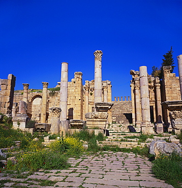 Temple of Artemis, Jerash, Jordan, Middle East