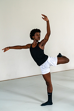 Dancer in rehearsal class of the Mi Compania Ballet Company, Havana, Cuba (Multiple Models and Property Releases) 13