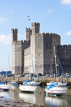 Caernarfon Castle, UNESCO World Heritage Site, Caernarfon, Wales, United Kingdom, Europe