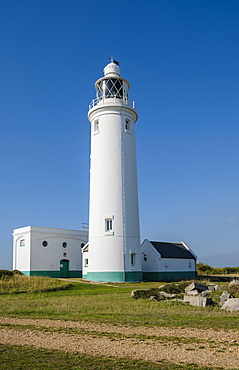 Hurst Point Lighthouse in the Solent, Hampshire, England, United Kingdom, Europe