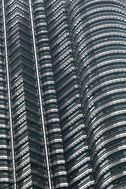 Petronas twin towers, close-up, Kuala Lumpur, Malaysia, Southeast Asia, Asia