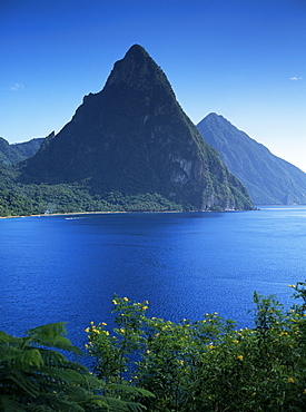 The Pitons, St. Lucia, Windward Islands, West Indies, Caribbean, Central America