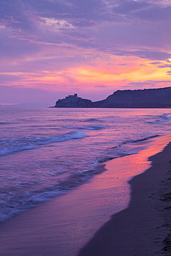 Castiglione della Pescaia, Roccamare Beach at sunset, Grosseto, Tuscany, Italy, Europe