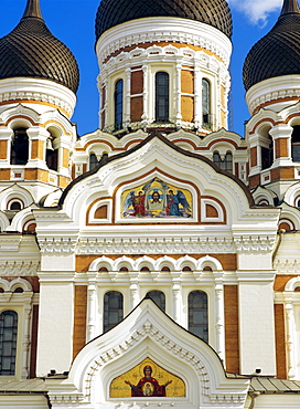 The Alexander Nevsky Cathedral, the Orthodox cathedral built at the end of the 19th century, a symbol of Russian power, Old Town, Tallinn, Estonia